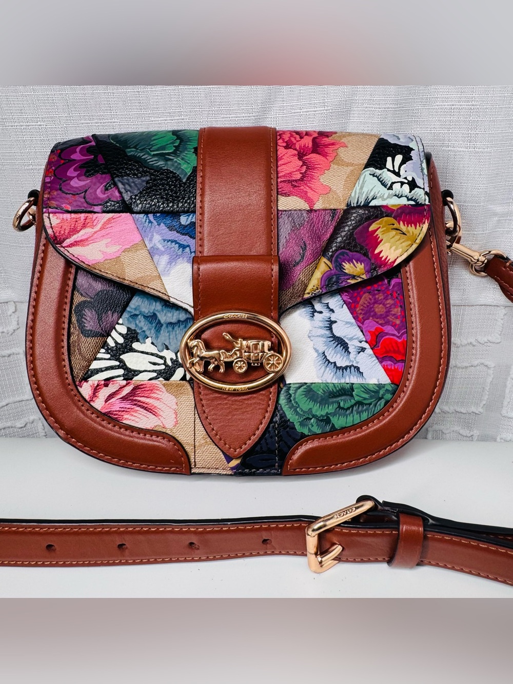 Coach Limited Edition Georgie collaboration with Kaffe Fassett.  LIKE NEW!